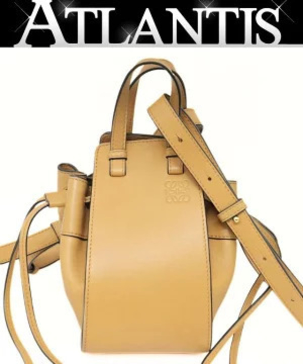 Loewe Hammock Drawstring Bag Leather Brown